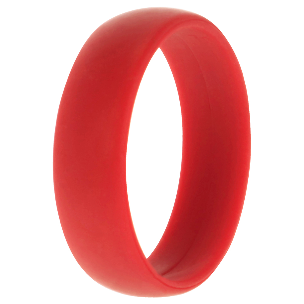 Silicone Wedding Ring - Red by ROQ for Men - 16 mm Ring
